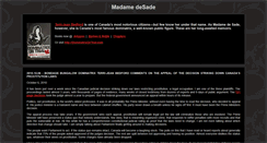 Desktop Screenshot of madamedesade.com
